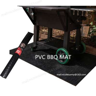 Professional manufacturer bbq grill mat PVC oven liner easy cleaning floor mat