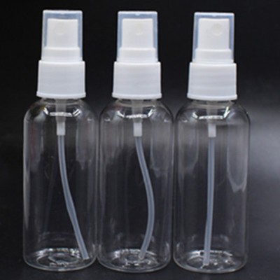 BPA free 15ml 30ml 50ml PET spray bottle travel packing transparent plastic bottle with sprayers